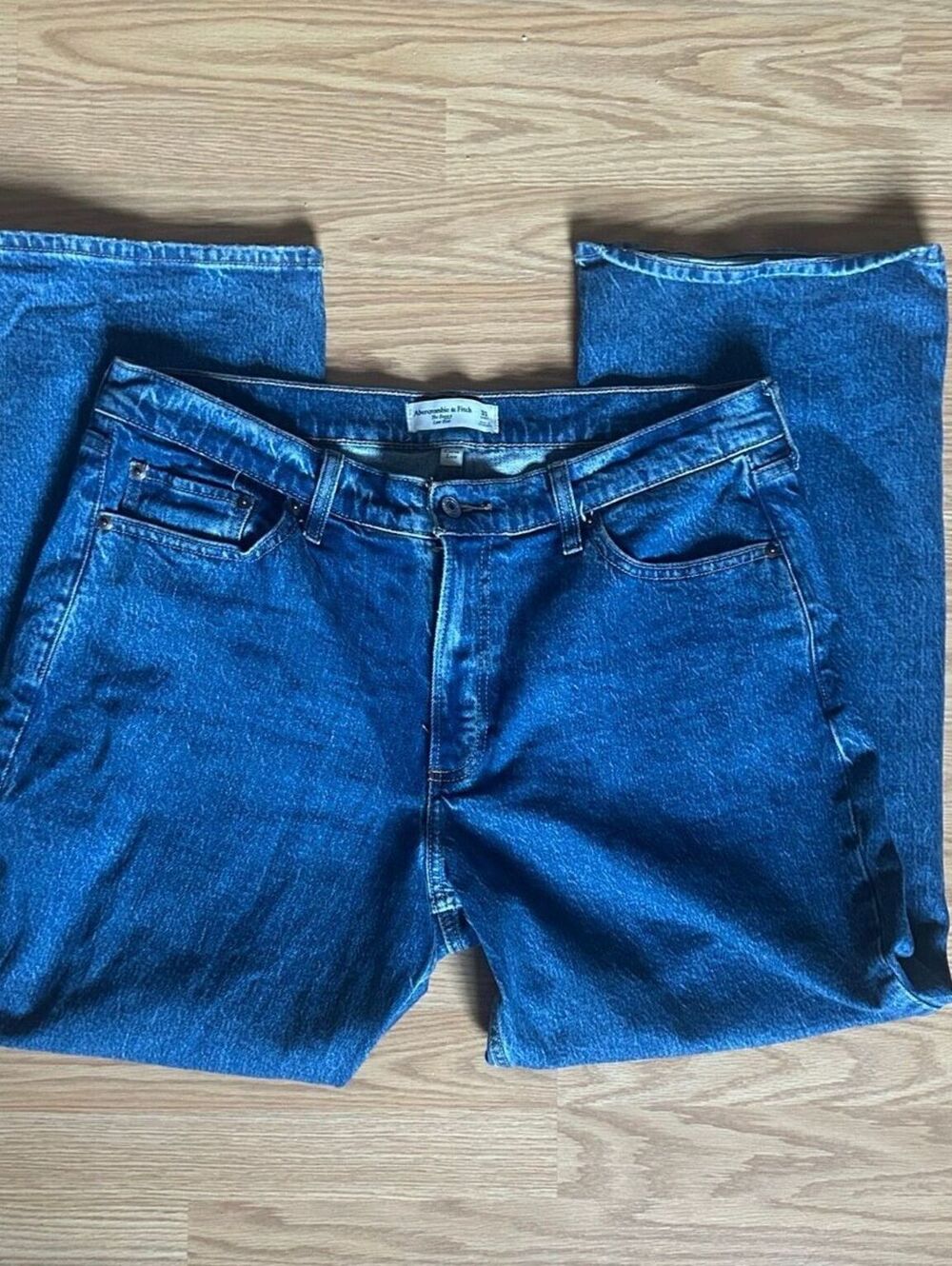 Abercrombie & Fitch The Baggy Low Rise Wide Leg Jeans 31 Short
